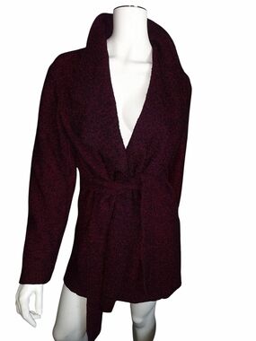 CHIC by JACOB Belted Open-Front Cardigan Jacket L, Size XL
